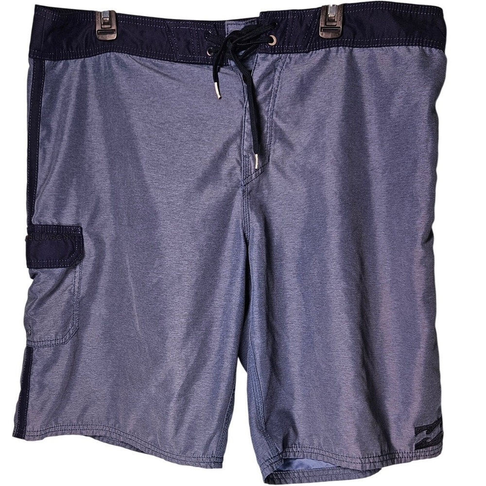 Billabong‎ Mens Blue Board Shorts Swim Trunks Size 38 Two Toned Beach Surfwear